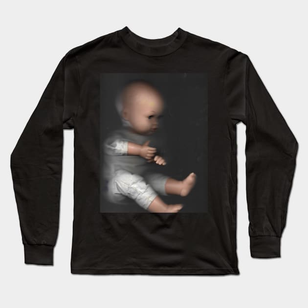 Haunted Baby Doll Long Sleeve T-Shirt by Clown Barf